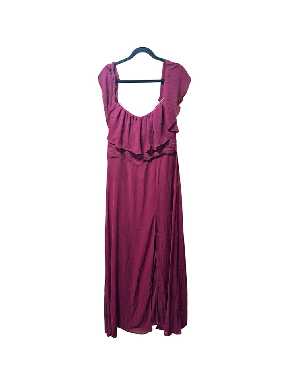Everpretty Women’s Ruffled Maxi Dress in maroon